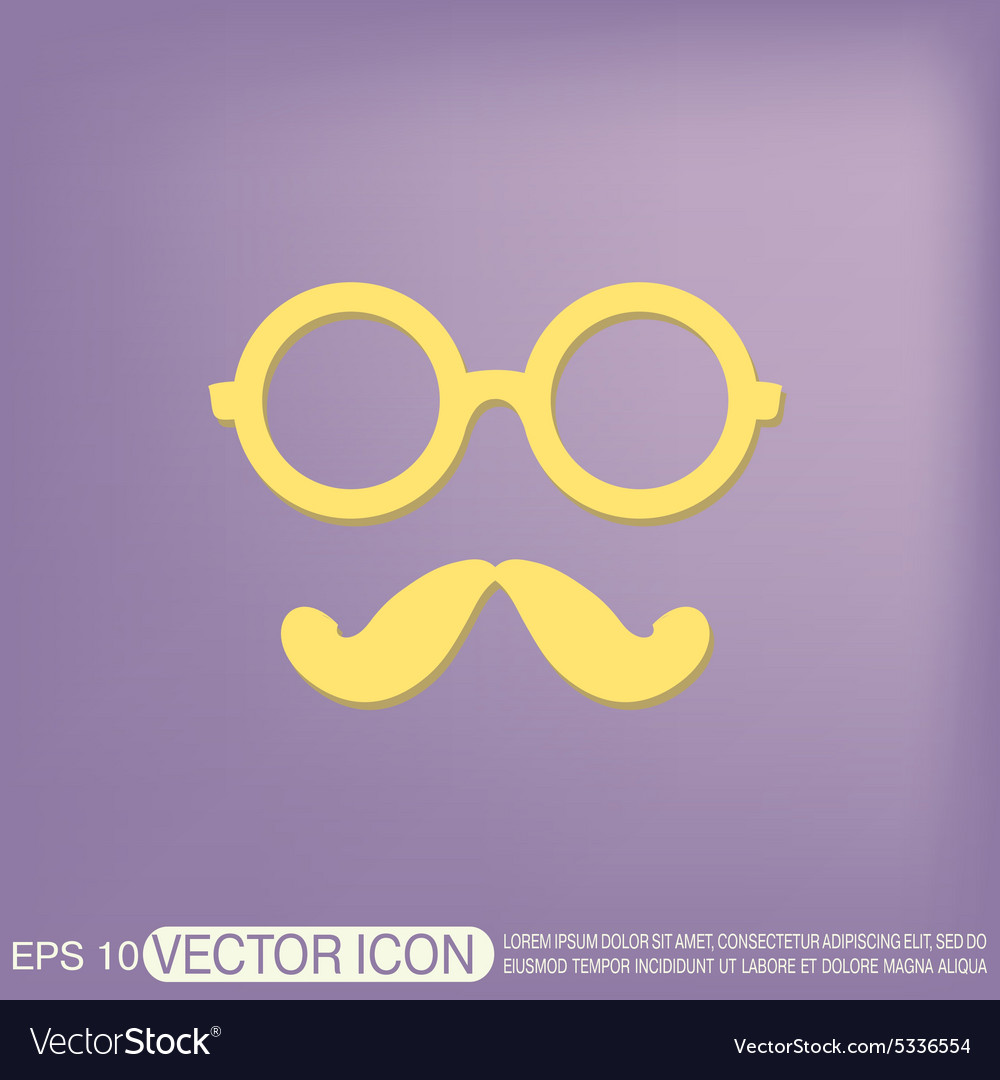 Mustache and glasses hipster icon symbol