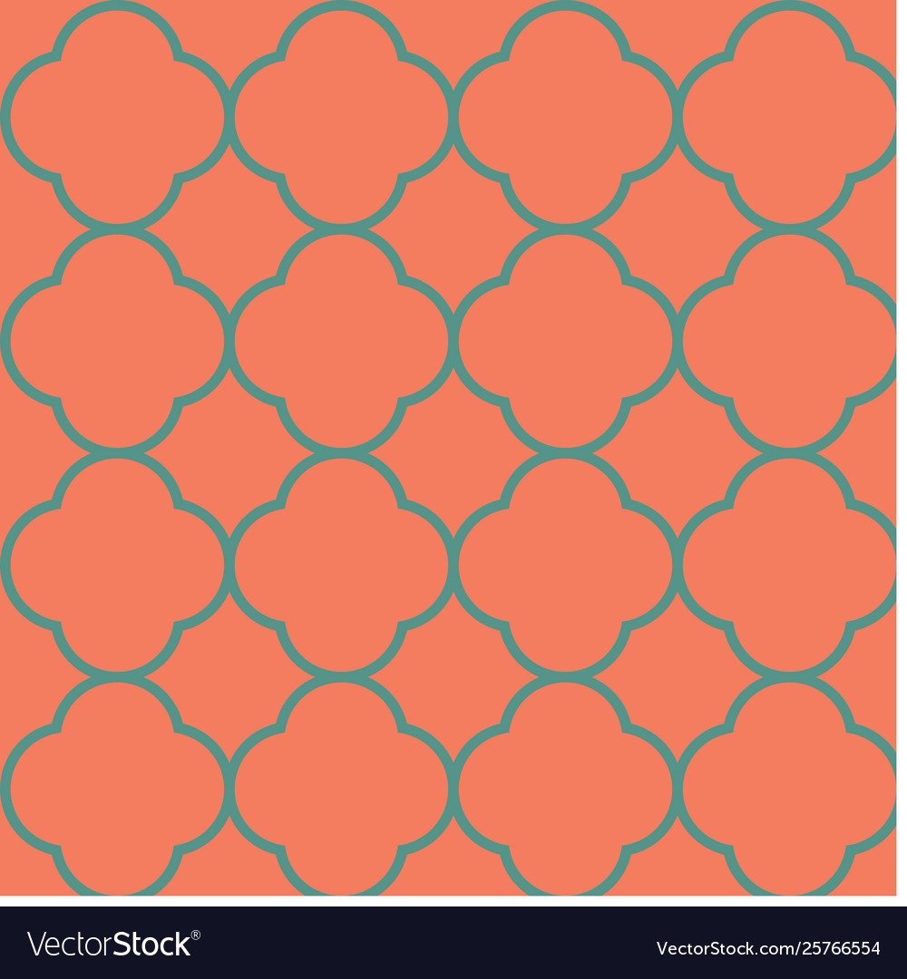 Quatrefoil seamless repeat pattern design vector image Quatrefoil seamless repeat pattern design