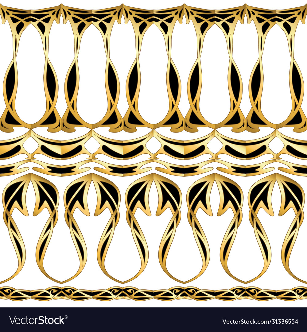 Seamless pattern background in art nouveau style vector image Seamless pattern background in art nouveau style