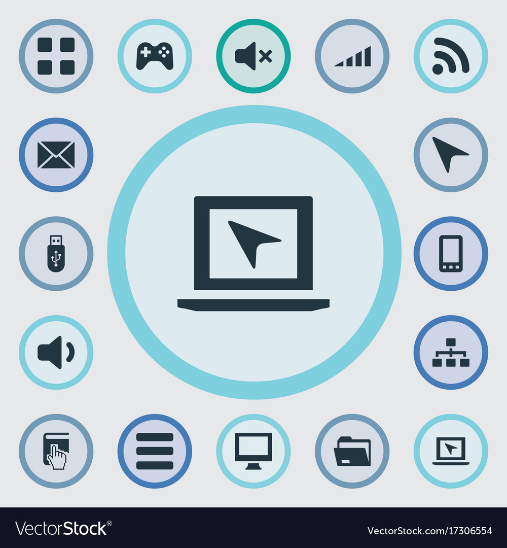 Set of simple device icons