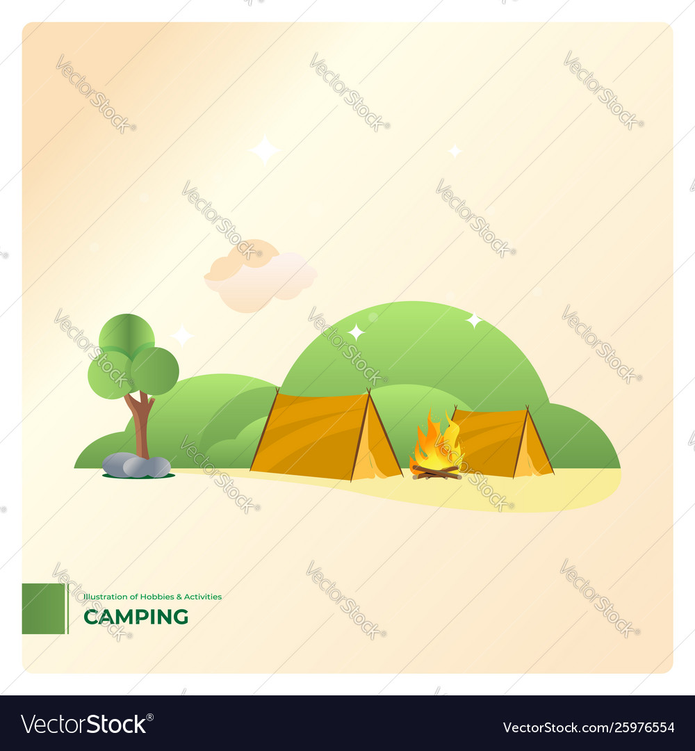 Summer Camp Royalty Free Vector Image Vectorstock