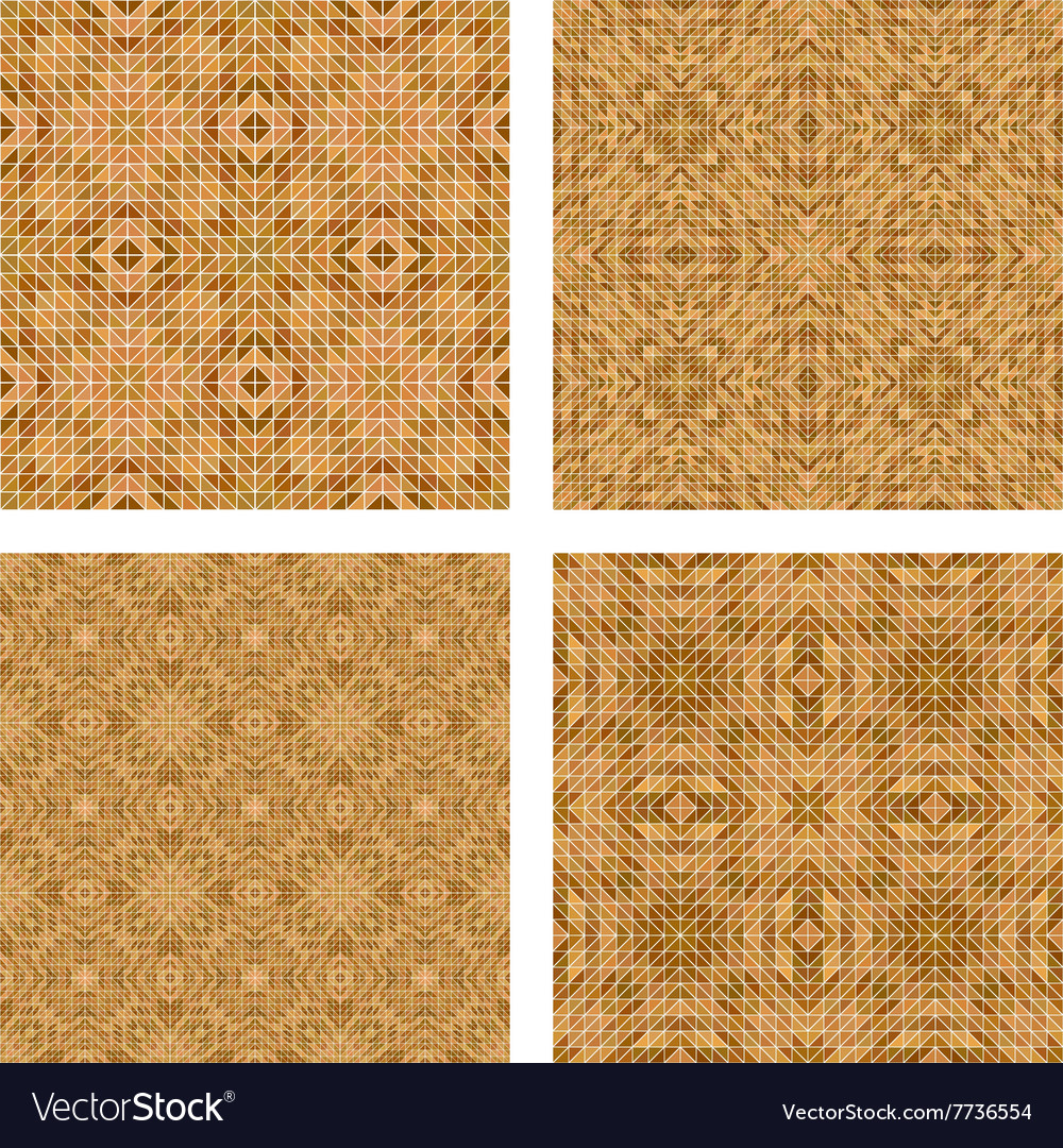 Tiled mosaic floor design set