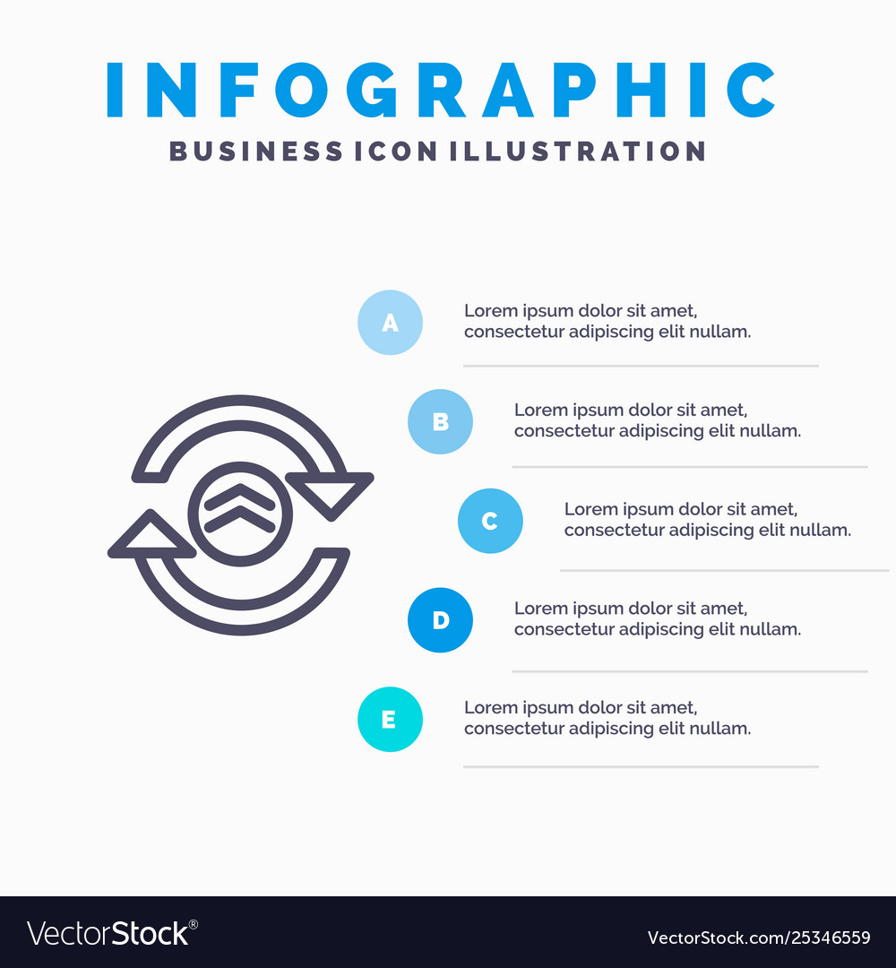 Arrow refresh reload computing blue infographics vector image Arrow refresh reload computing blue infographics