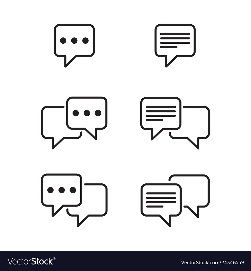 Chat & Speech Bubble Icons Set