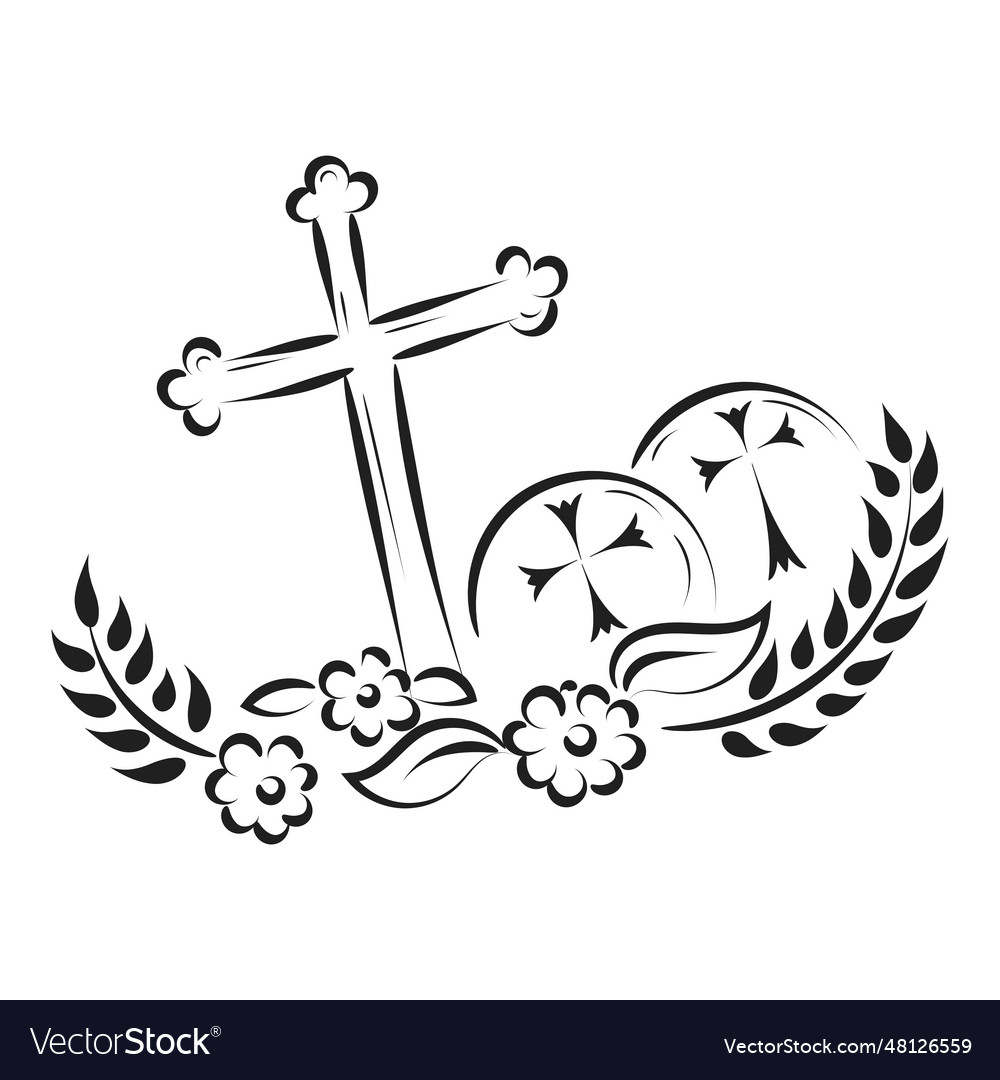 Christian symbol design for print vector image Christian symbol design for print