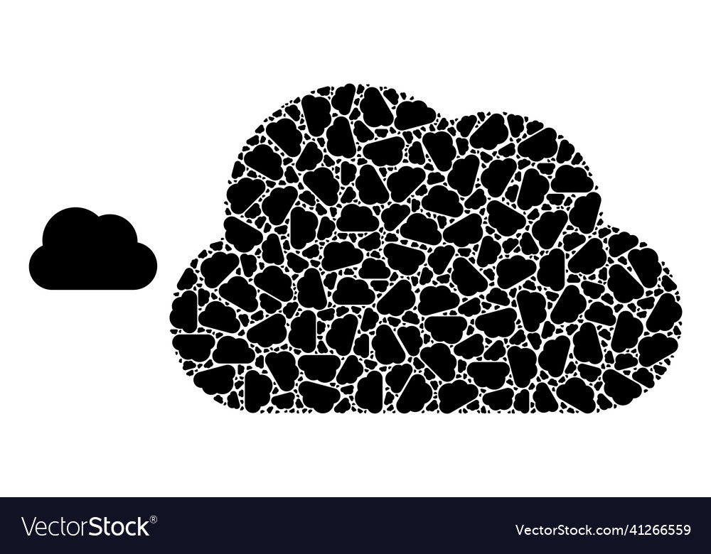 Cloud recursive mosaic of icons