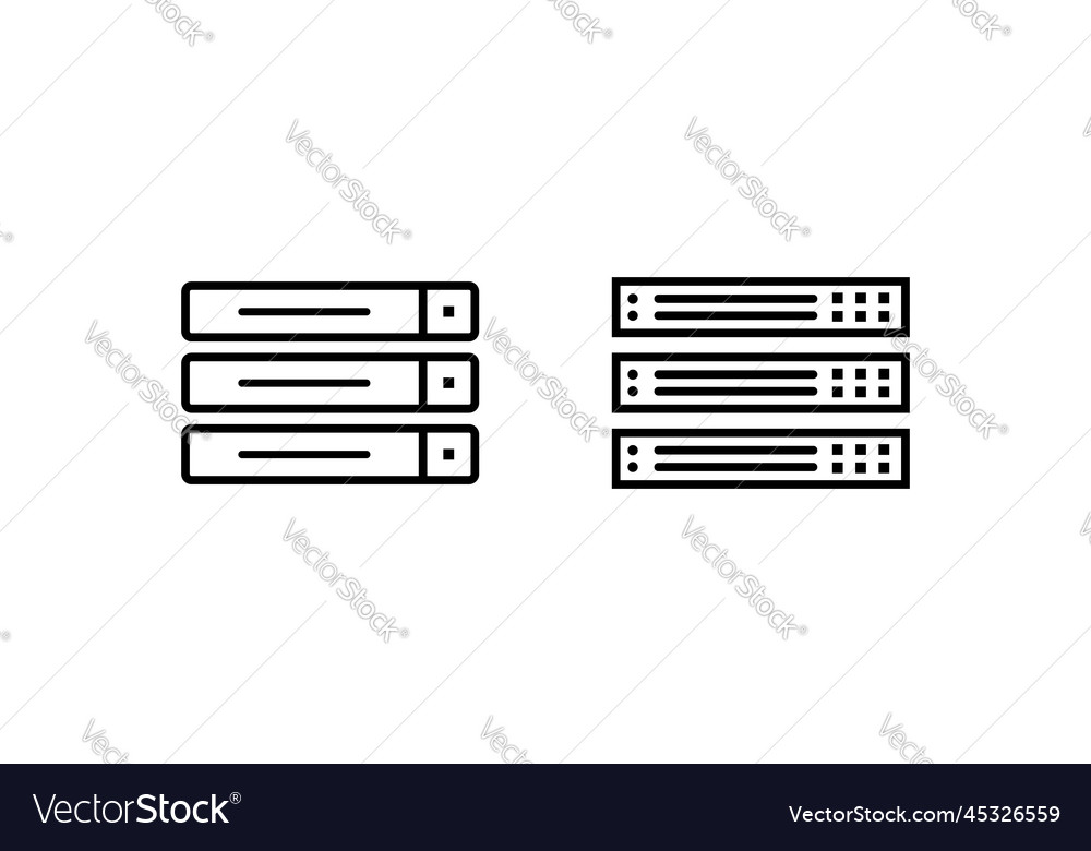 Data storage hosting server database symbol vector image Data storage hosting server database symbol