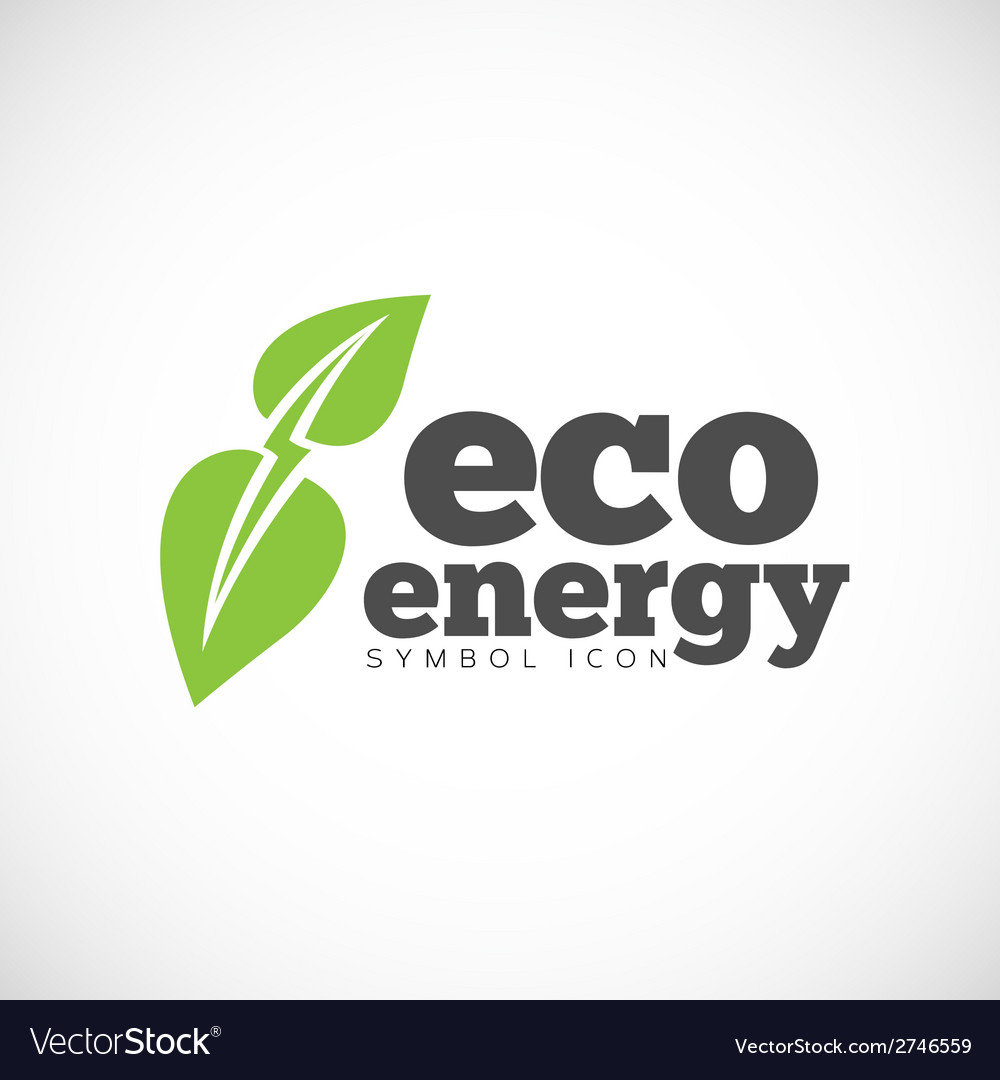 Eco energy concept symbol icon or logo template Vector Image