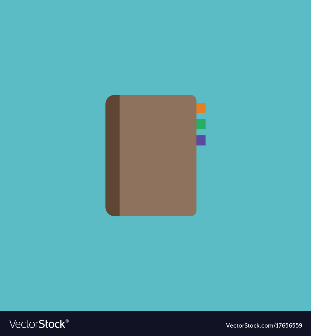 Flat icon address book element