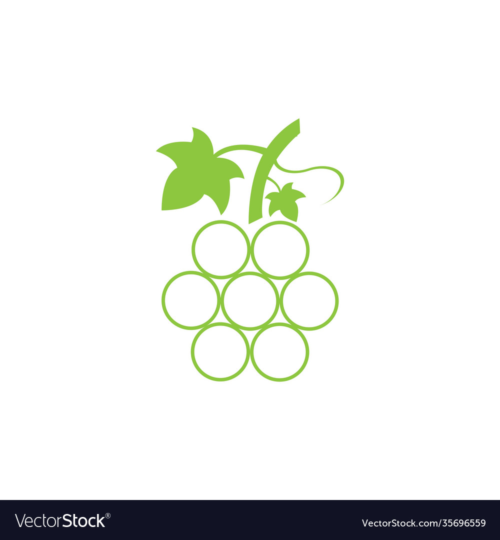 Grapes icon design template Vector Image Grapes icon design template