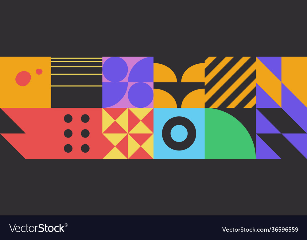 Horizontal abstract pattern design vector image Horizontal abstract pattern design