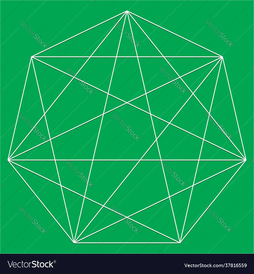 Interlocking interconnect polygon shape element vector image Interlocking interconnect polygon shape element