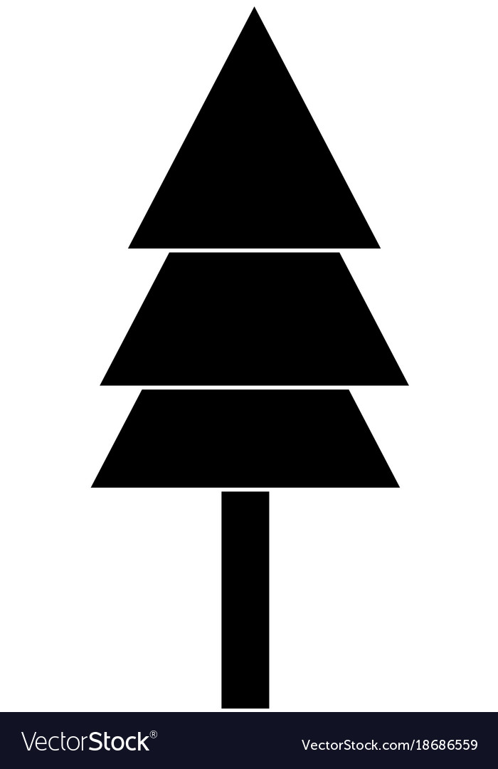 Isolated pine tree design