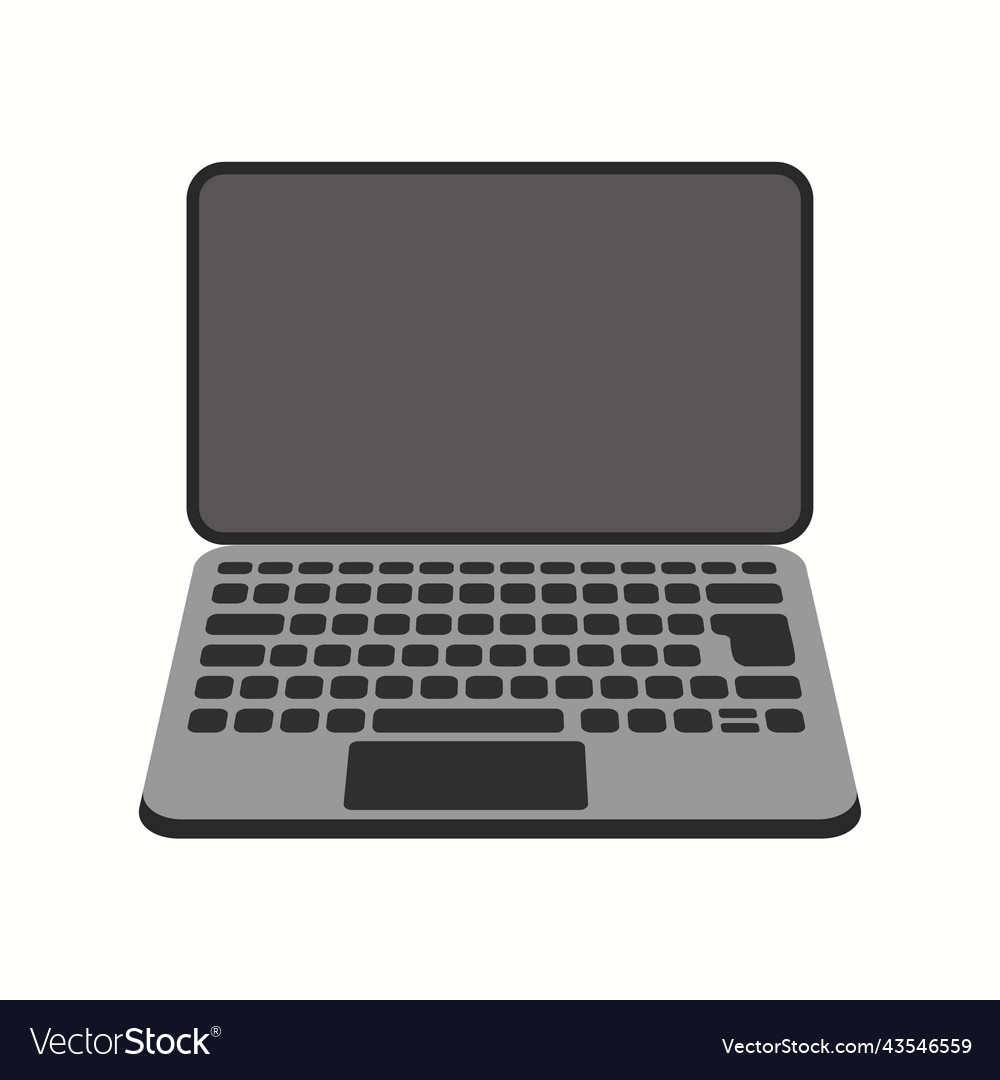 Laptop Isolated On White Background Royalty Free Vector