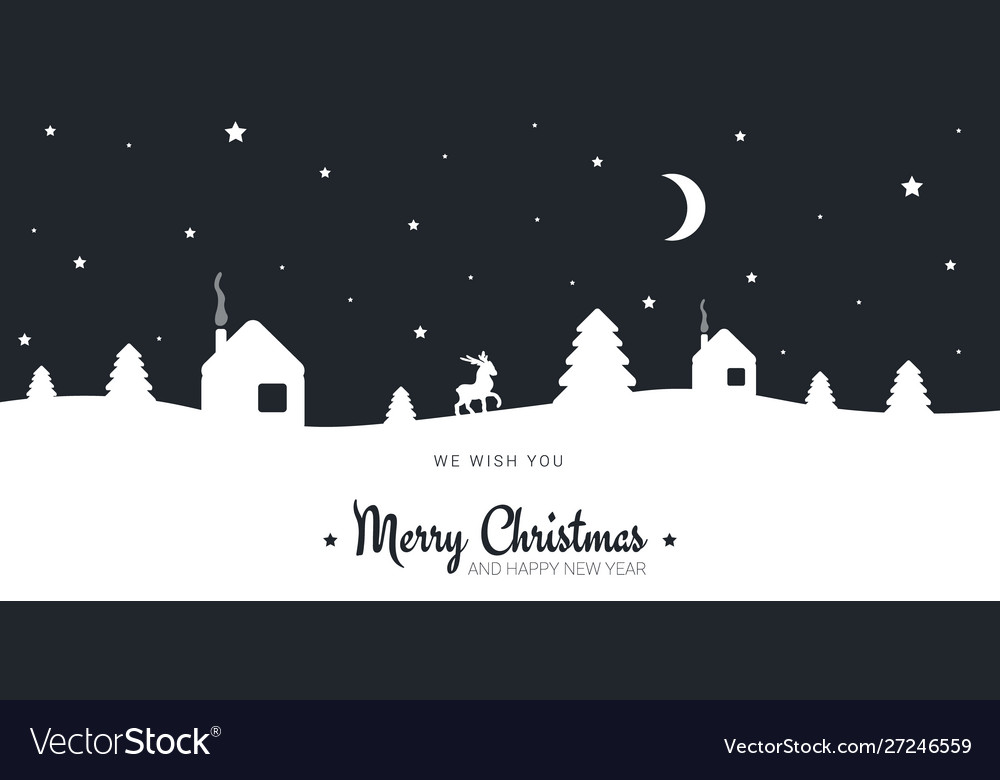 Merry christmas and happy new year greeting card