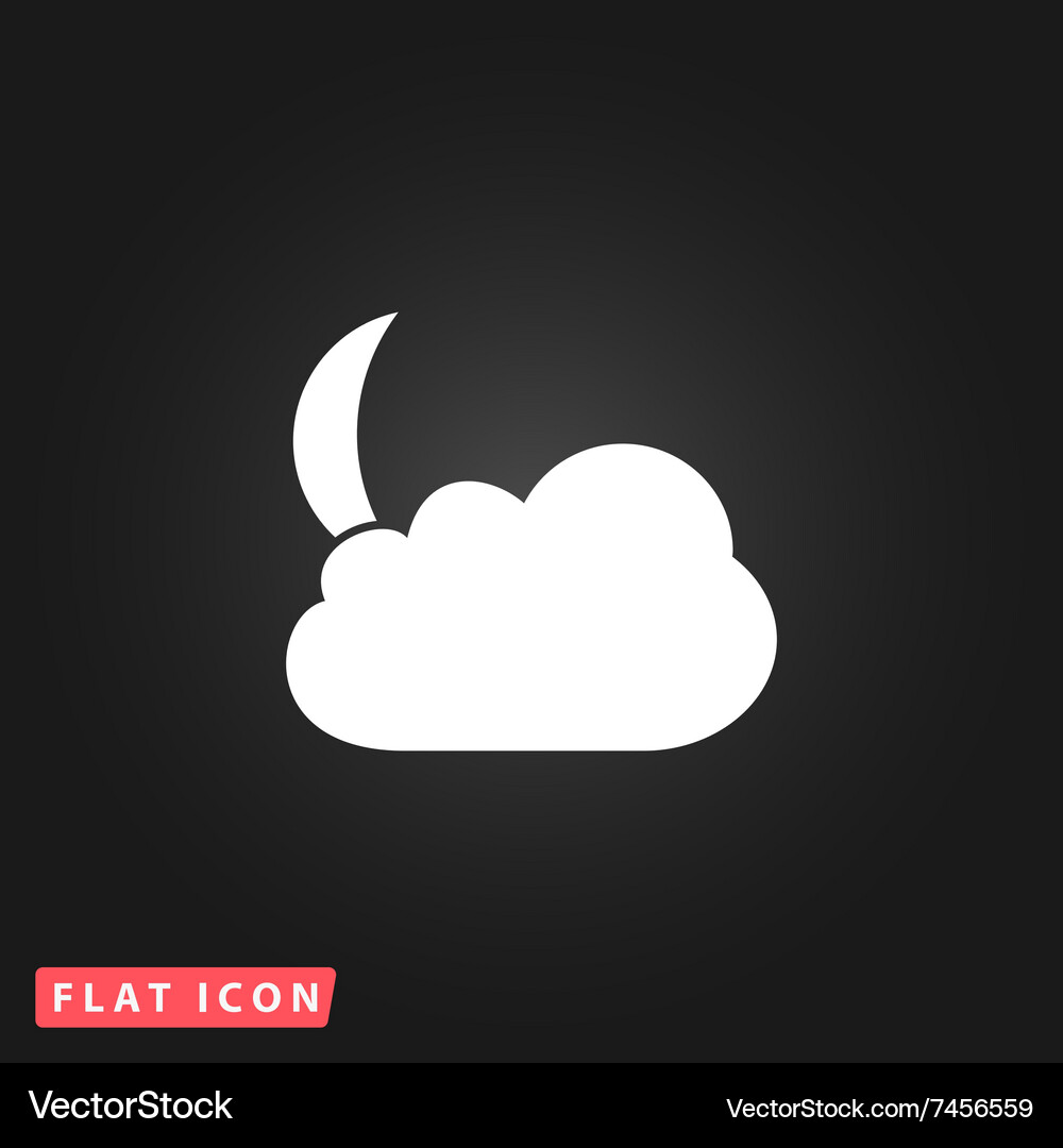 Moon and clouds Royalty Free Vector Image - VectorStock