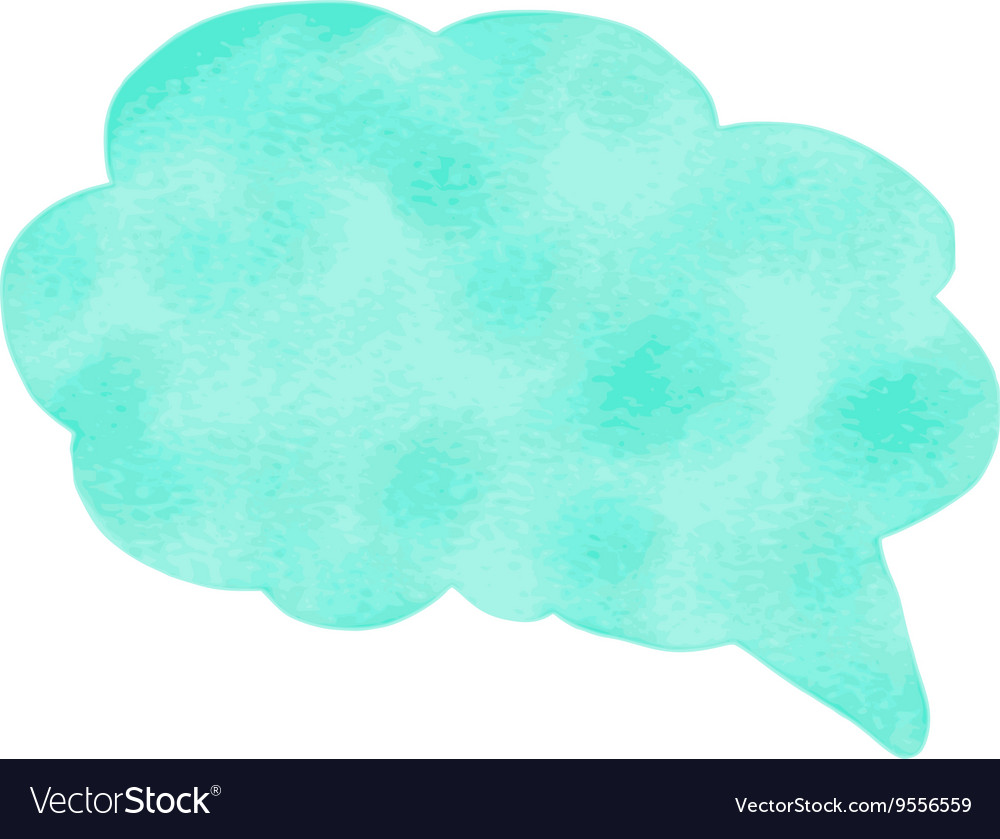 Watercolor speech bubble hand drawn