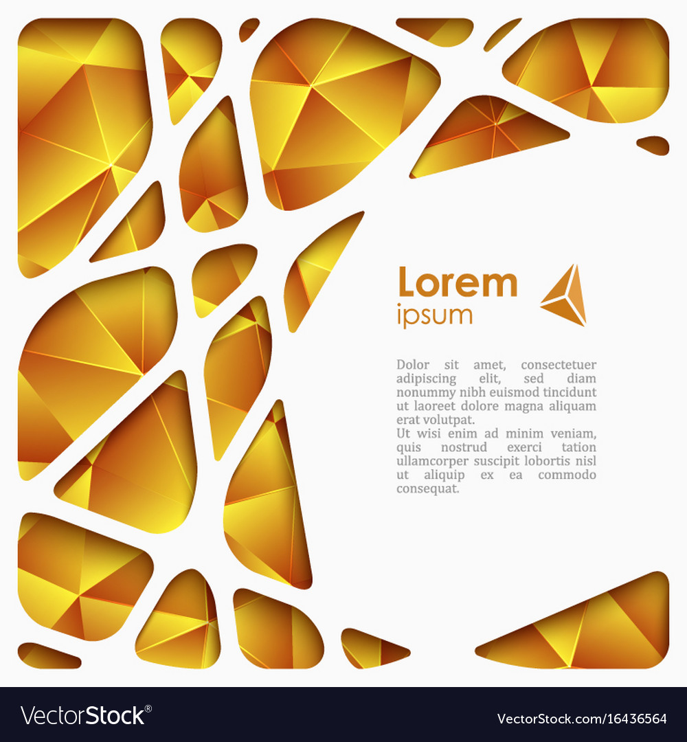 Abstract network frame with triangular background