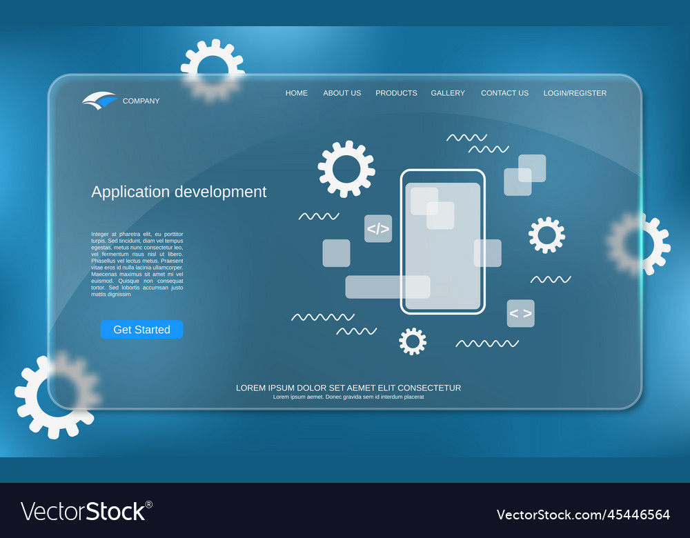 Application development concept vector image Application development concept