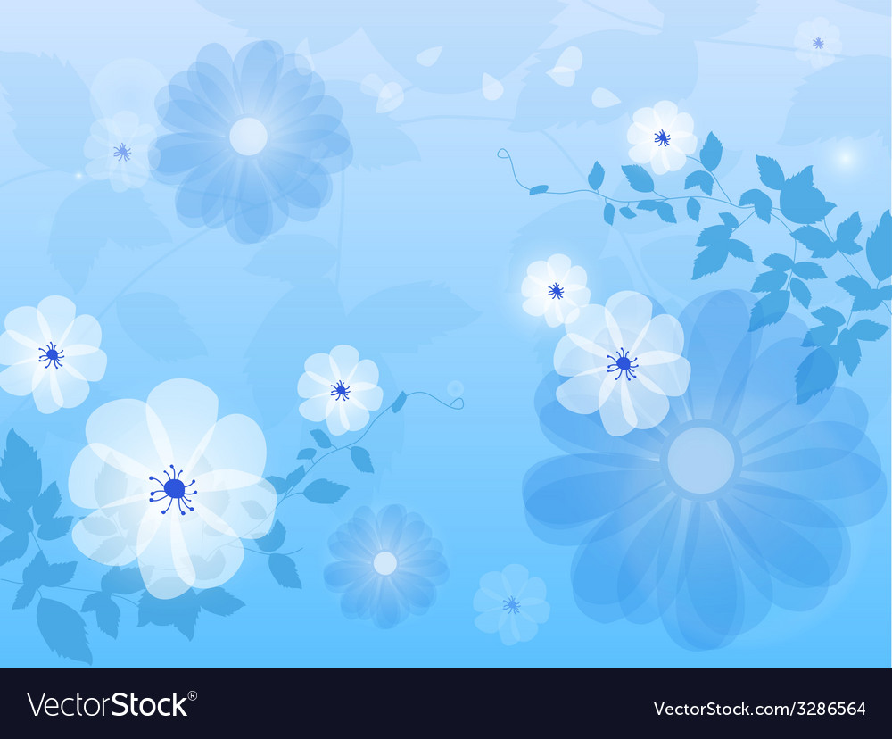 blue floral pattern background