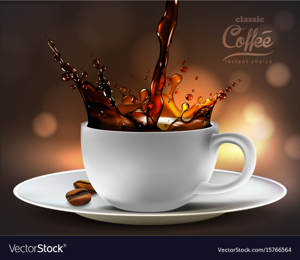 Coffee advertising design high detailed realistic