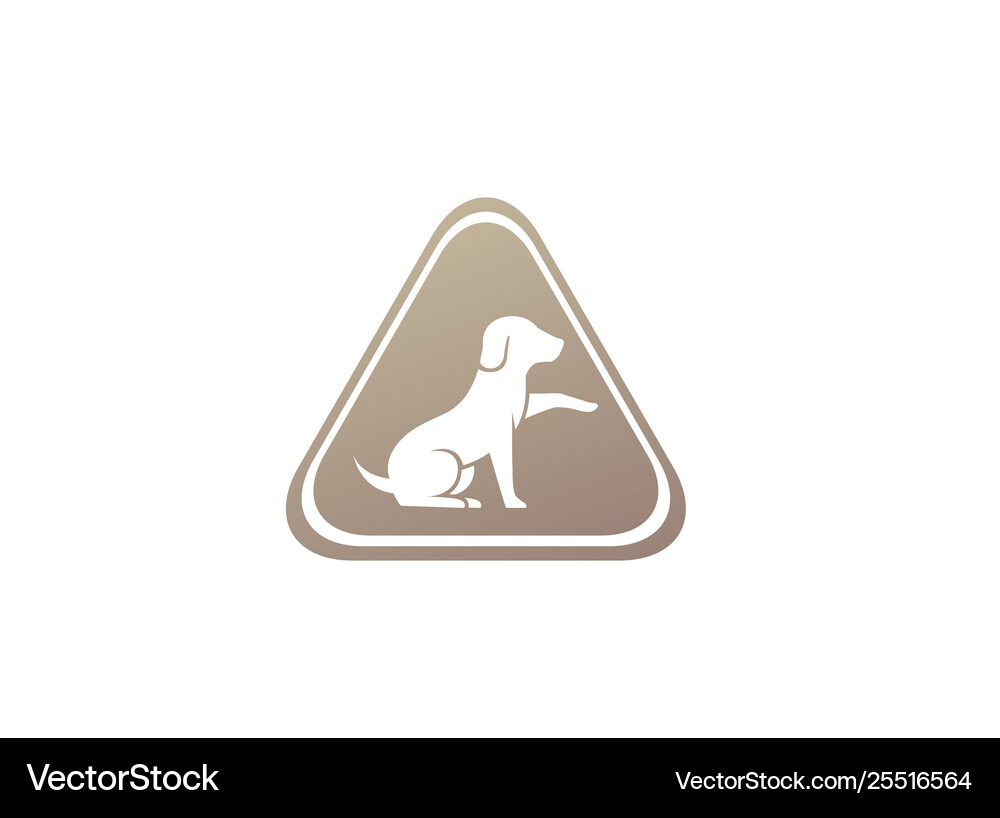 Cute dog sitting and shaking hand in shape Vector Image