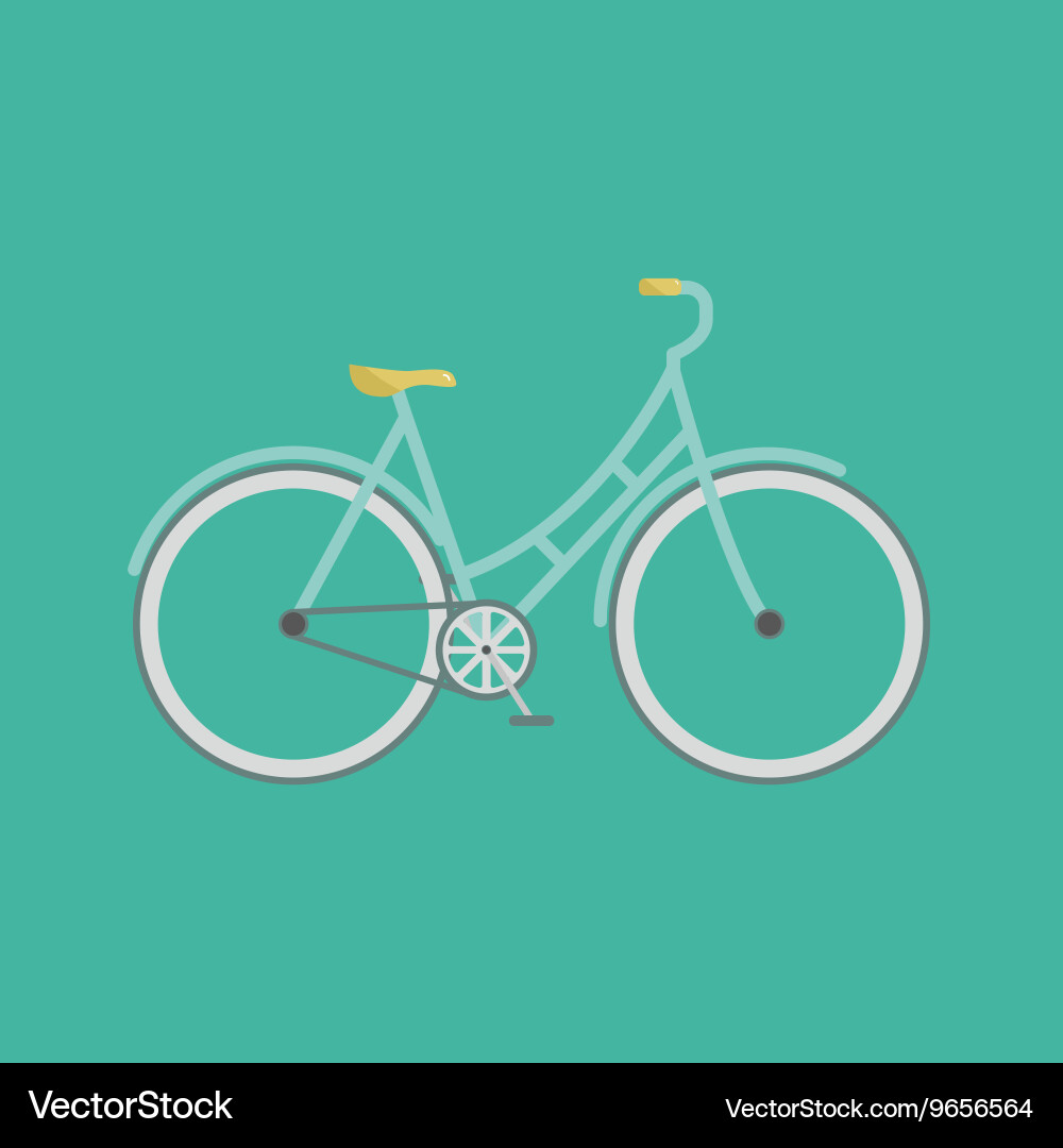 Flat modern bicycle Royalty Free Vector Image - VectorStock