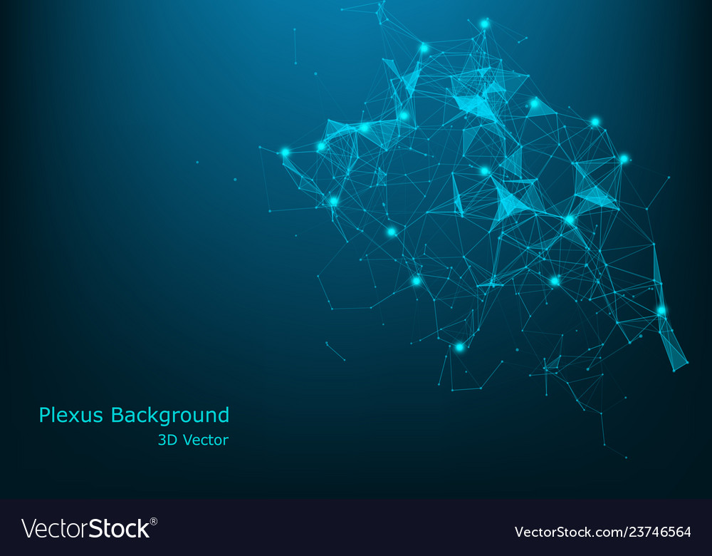 Geometric abstract background with connected line vector image Geometric abstract background with connected line