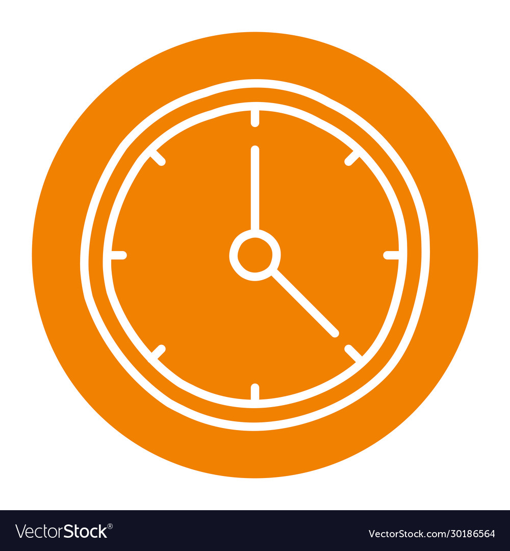 Isolated clock instrument block line style icon