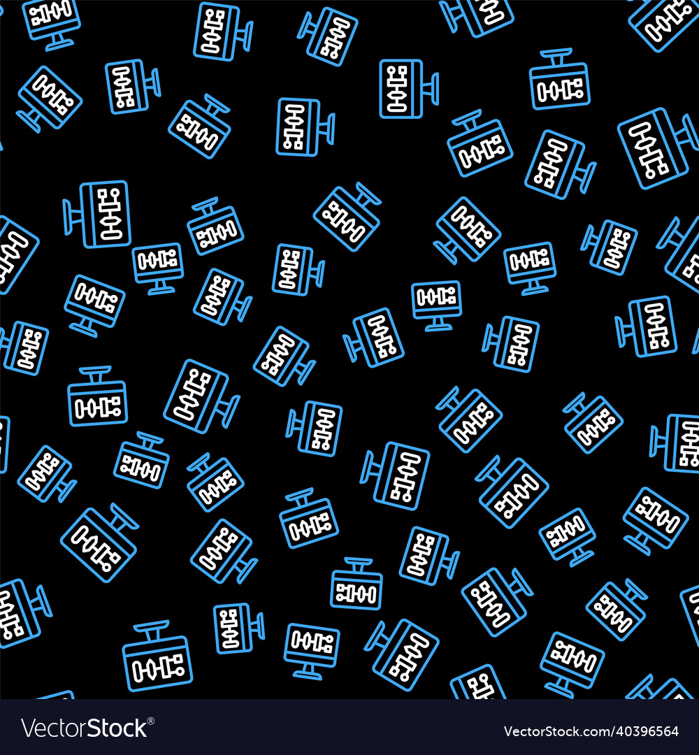 Zeilenalgorithmus Icon isoliert nahtloses Muster vector image Zeilenalgorithmus Icon isoliert nahtloses Muster