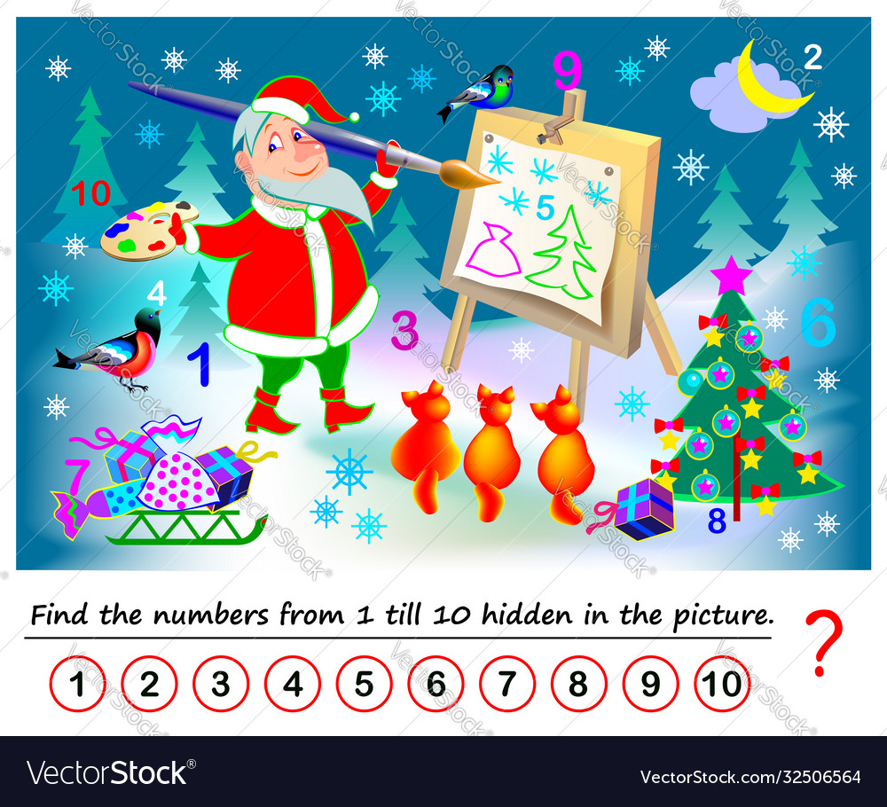 Logical puzzle game for kids math exercise