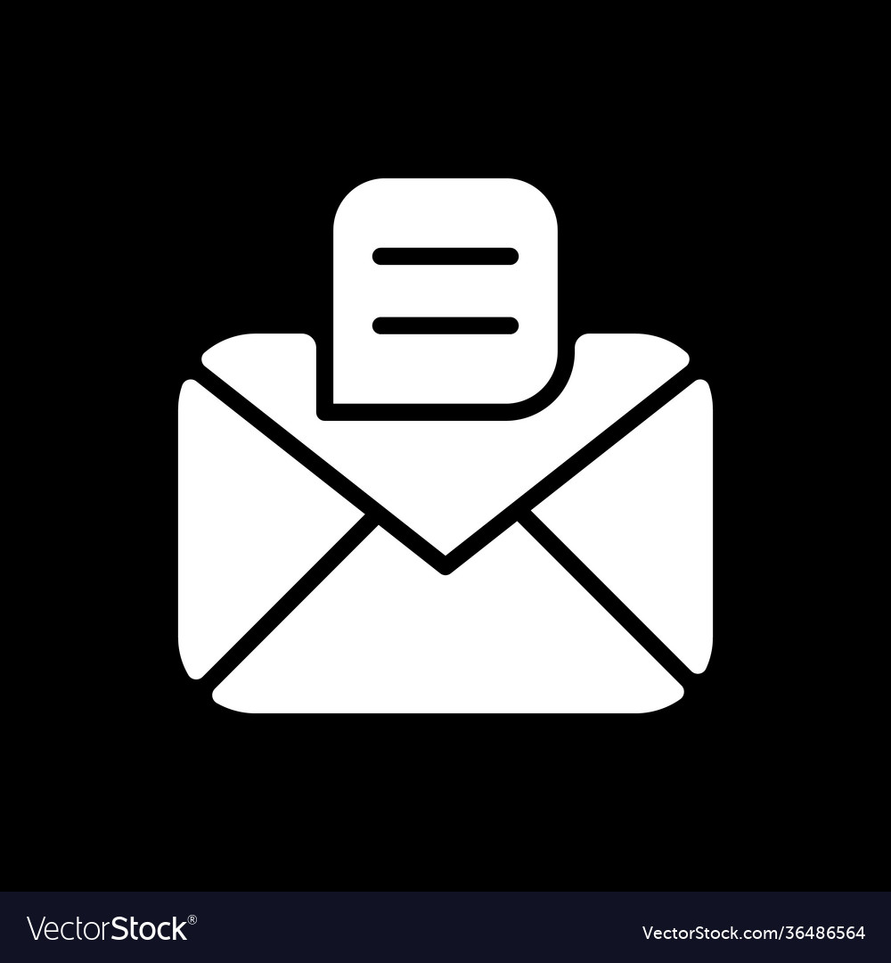 Message app dark mode glyph icon