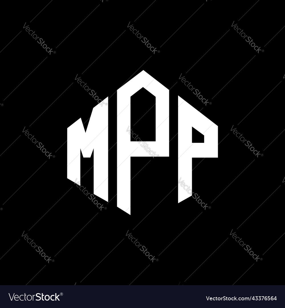 Mpp letter logo design with polygon shape