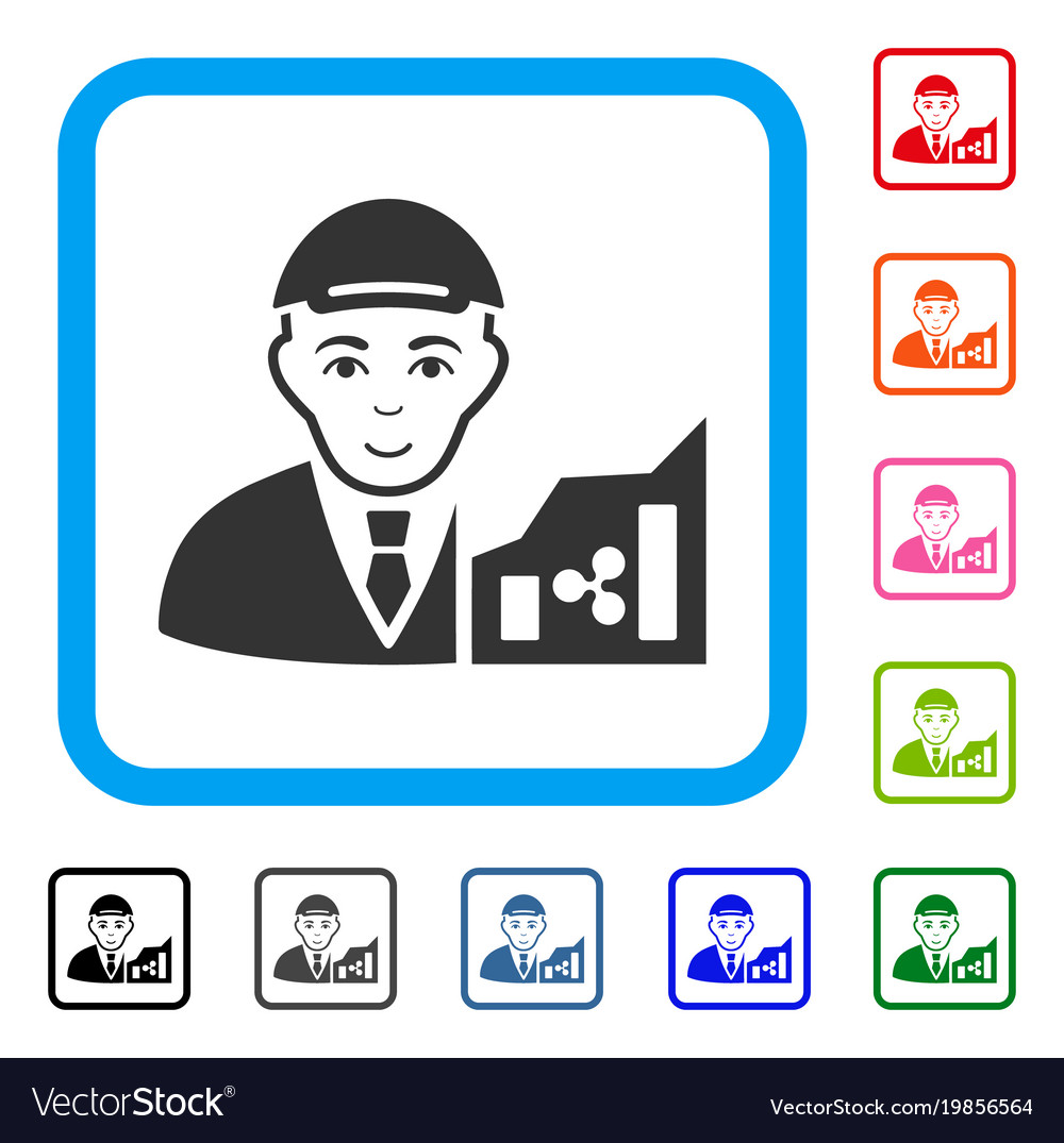 Ripple trader framed cheerful icon