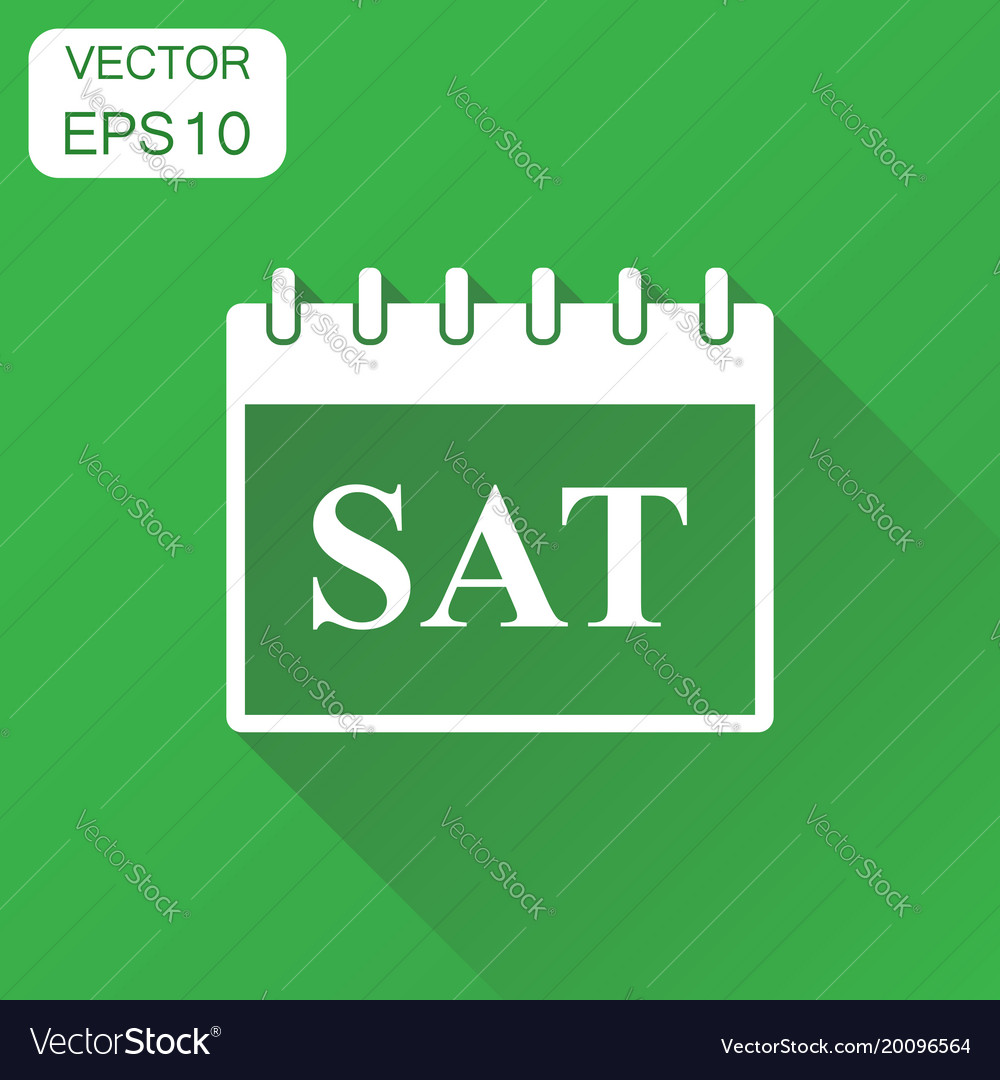 Saturday calendar page icon business concept