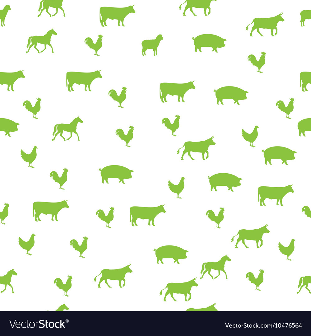 Seamless background with domestic animals