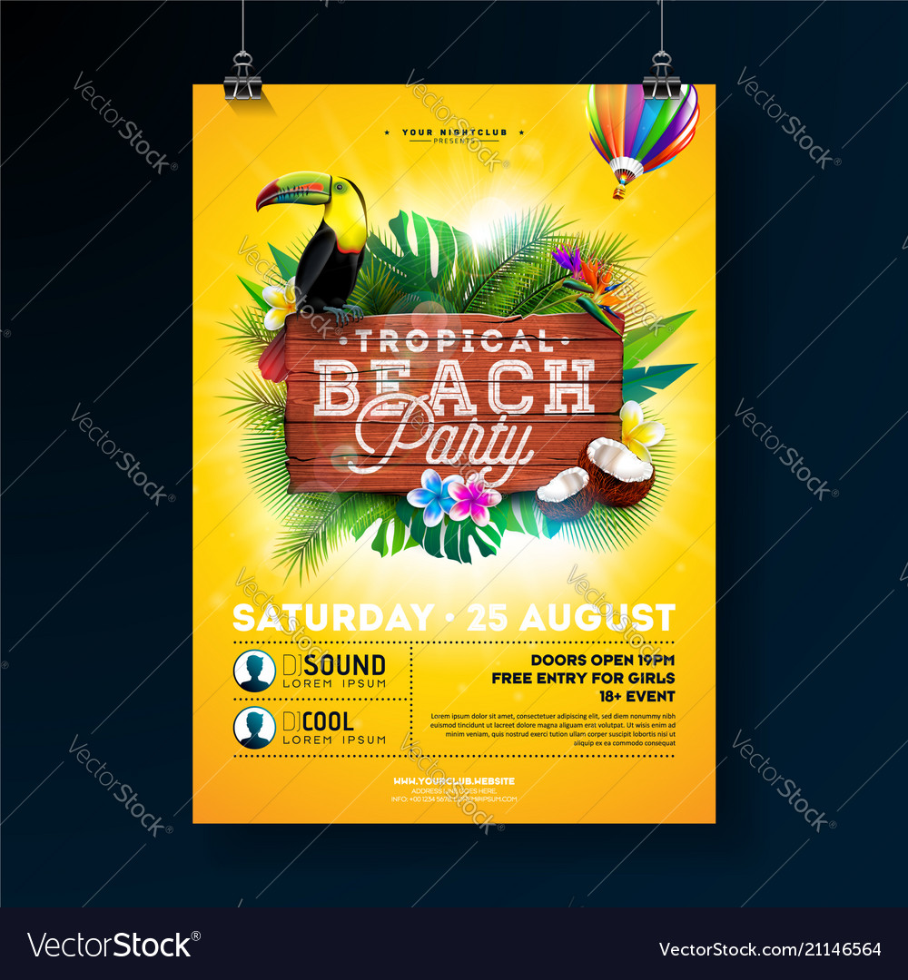 summer beach party flyer