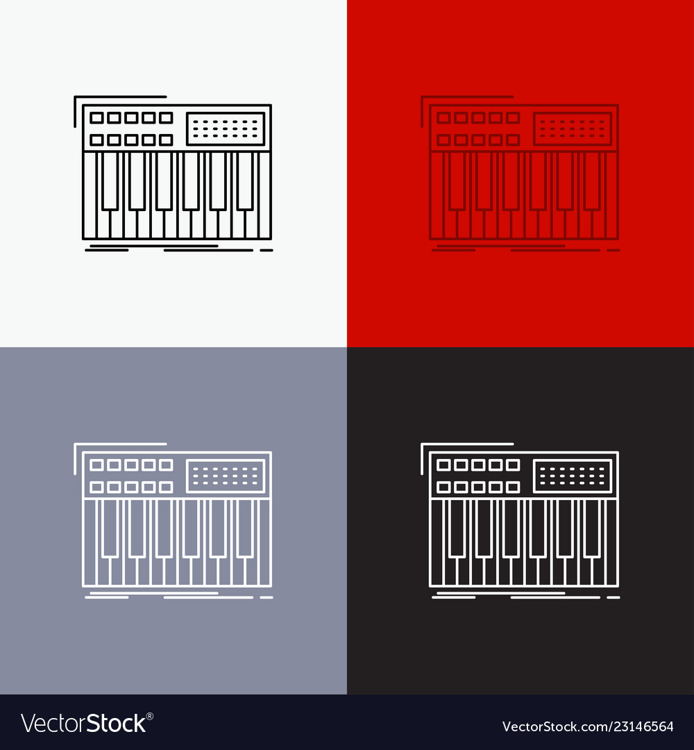 Synth keyboard midi synthesiser synthesizer icon