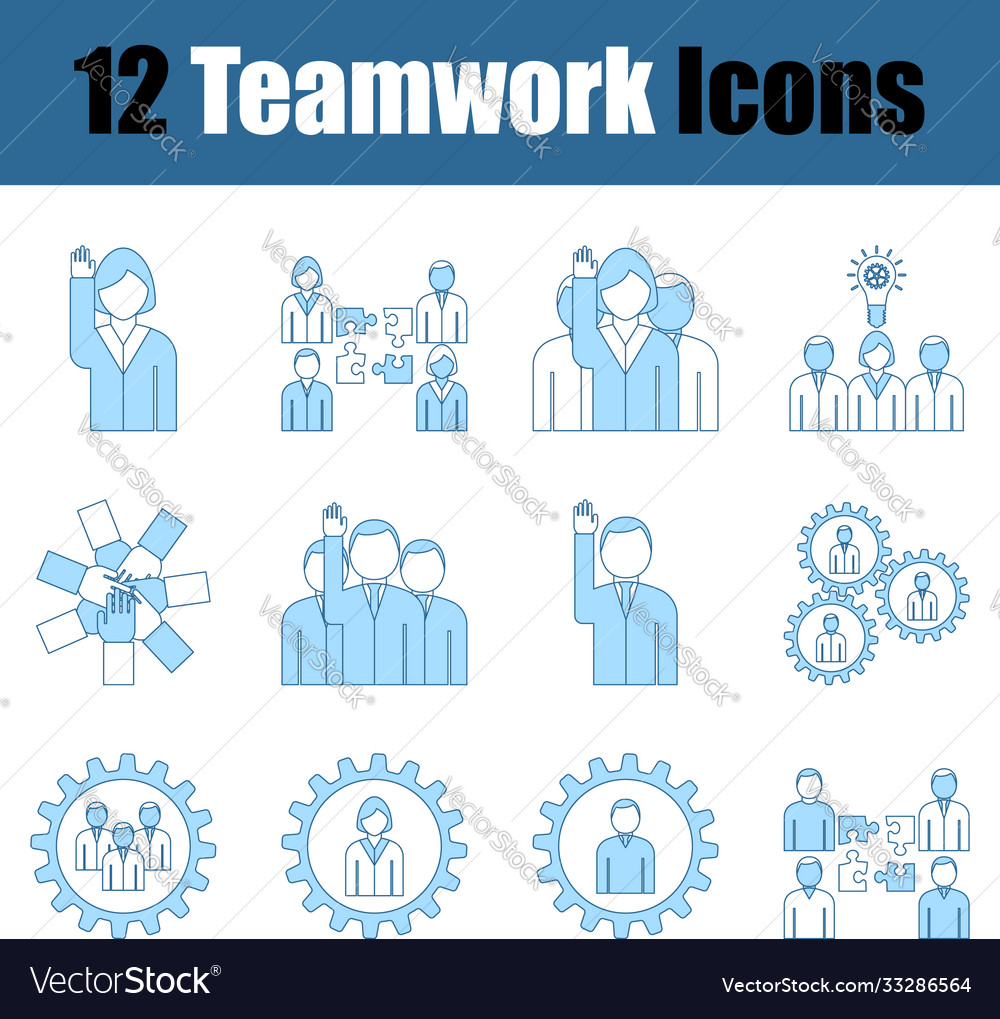 Teamwork icon set Royalty Free Vector Image - VectorStock