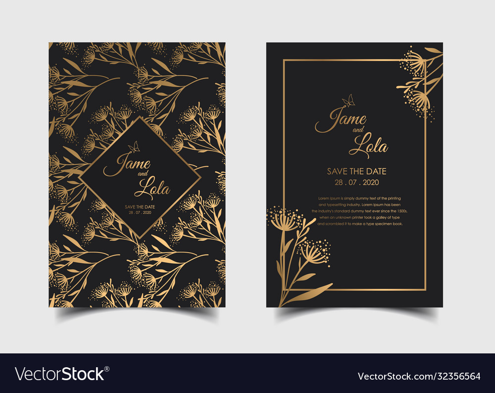 Wedding invitation card template