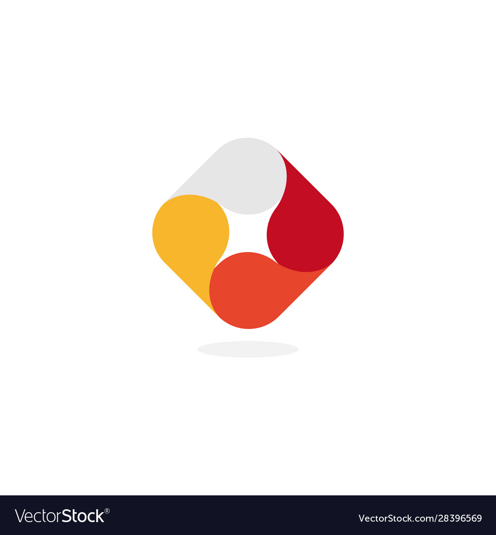 Abstract red isolated logo icon design Royalty Free Vector