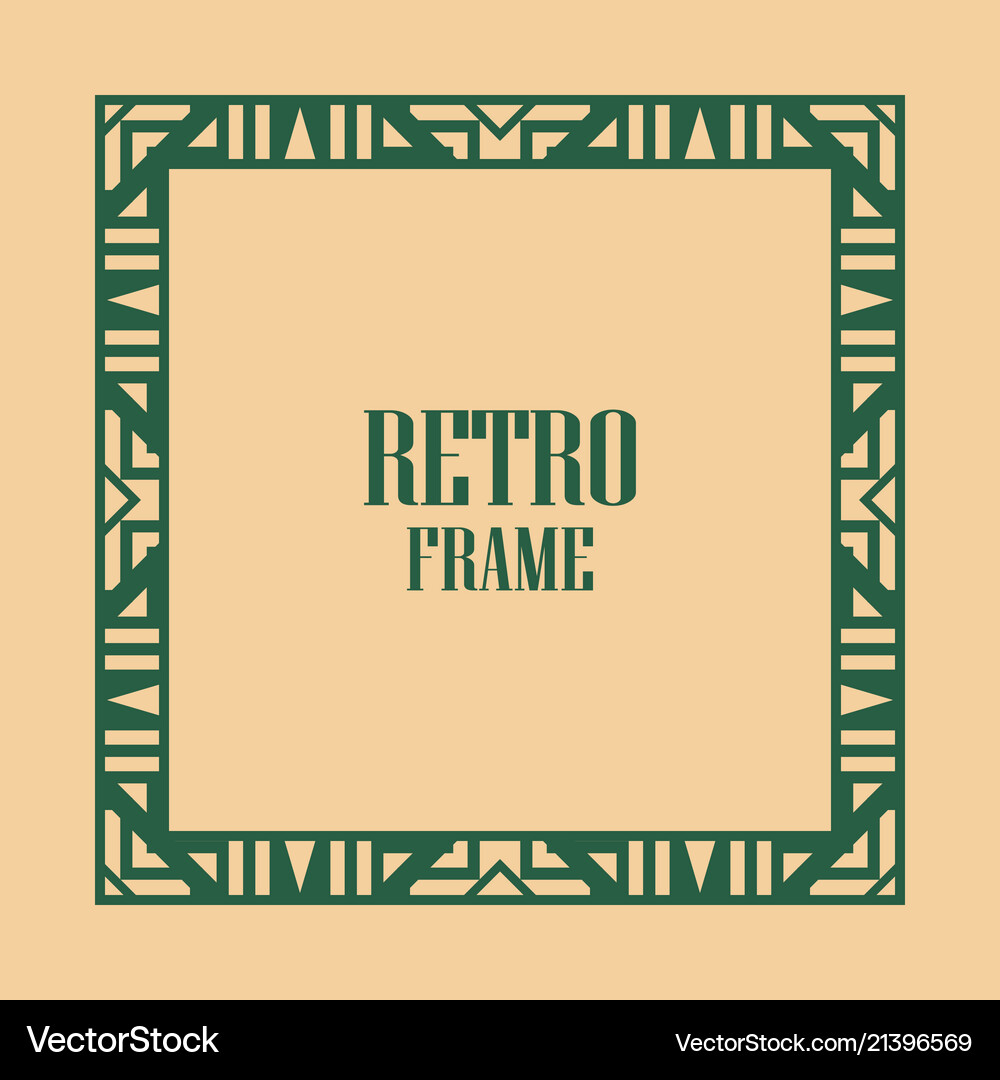 Art deco frame Royalty Free Vector Image - VectorStock