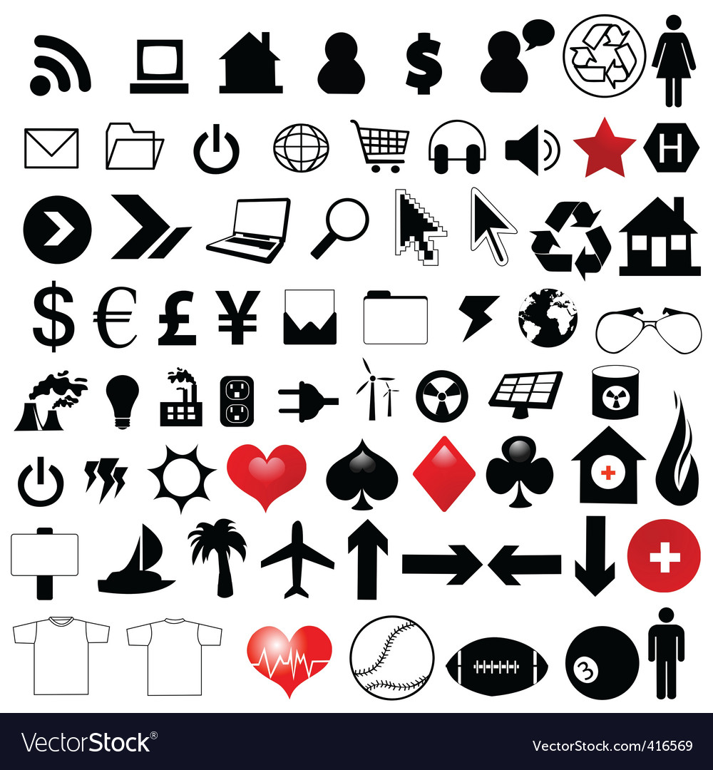 Assorted icons
