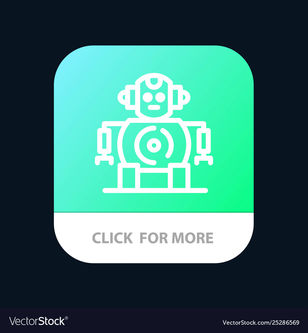 Cnc robotics technology mobile app button android vector image Cnc robotics technology mobile app button android