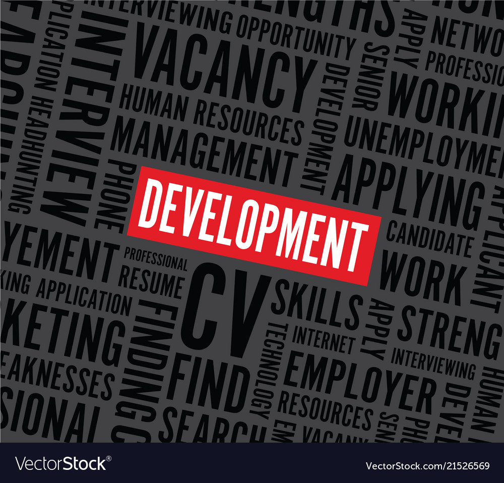 Development word background Royalty Free Vector Image