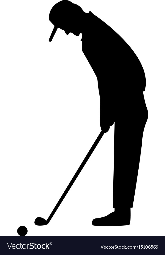 Golfer die schwarze Farbe Ikone