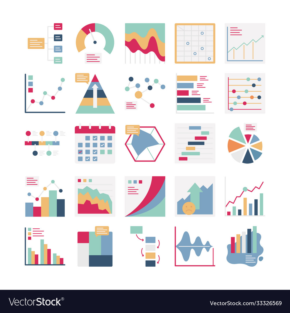 Graph icons set every single icon can easi