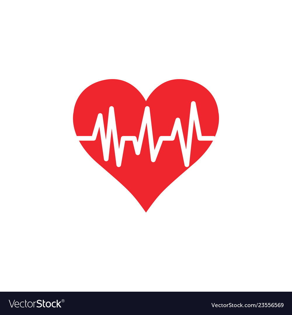 Heart pulse icon graphic design template Vector Image