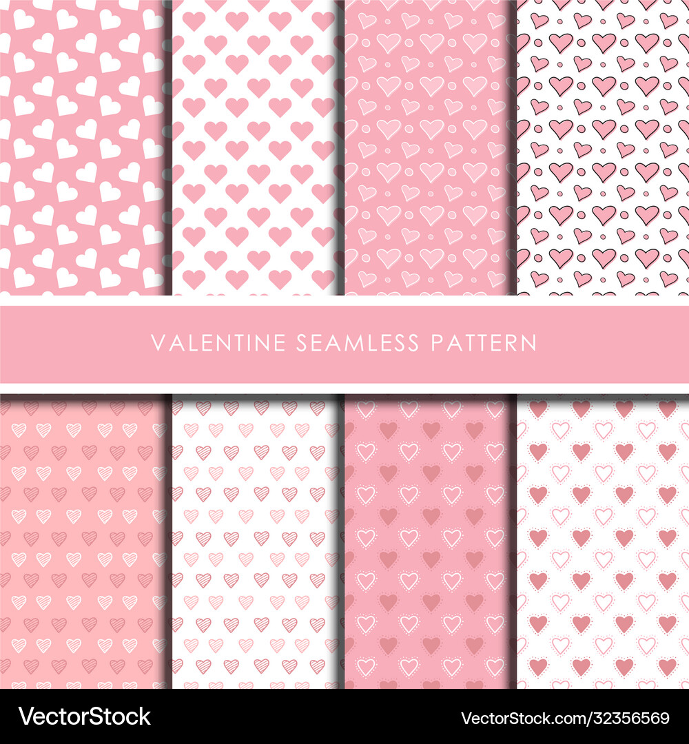 Hearts seamless pattern Royalty Free Vector Image