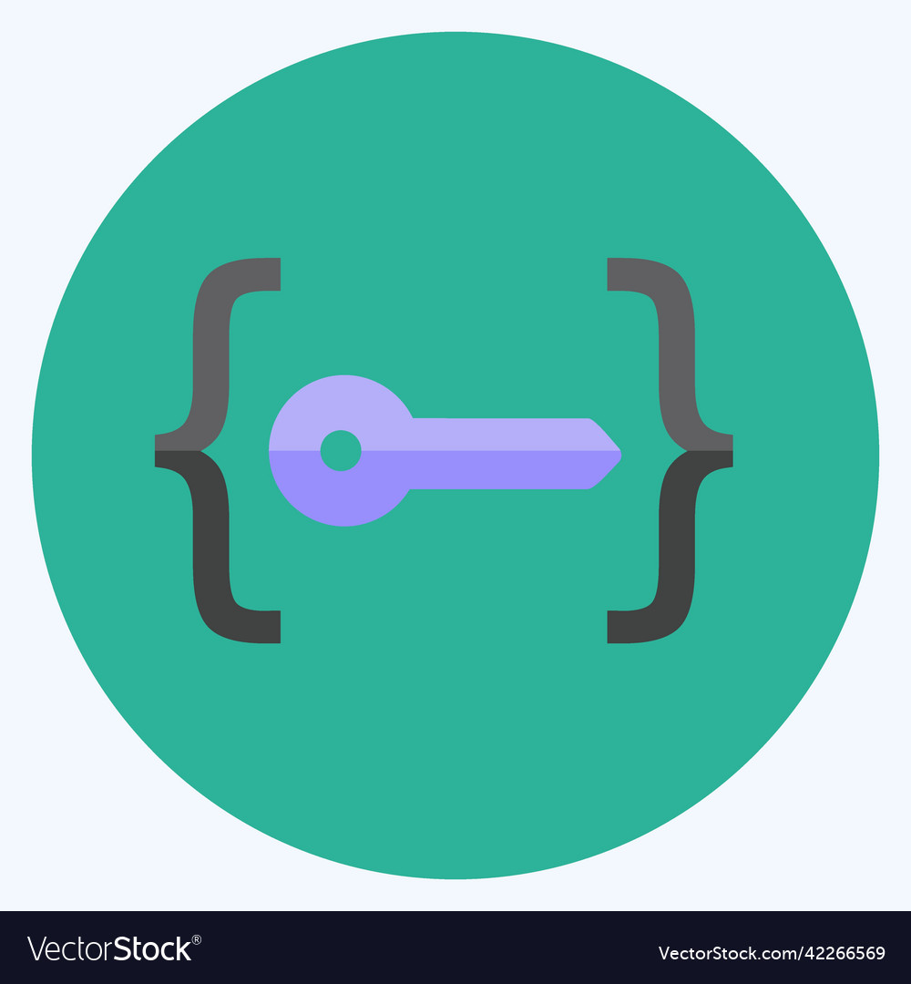 Icon unlock code suitable for programming symbol vector image Icon unlock code suitable for programming symbol